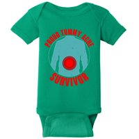 Funny Proud Tummy Ache Survivor Baby Bodysuit