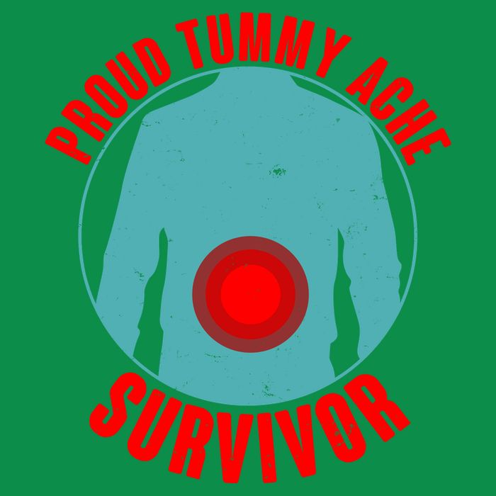 Funny Proud Tummy Ache Survivor Baby Bodysuit