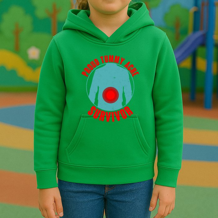 Funny Proud Tummy Ache Survivor Kids Hoodie