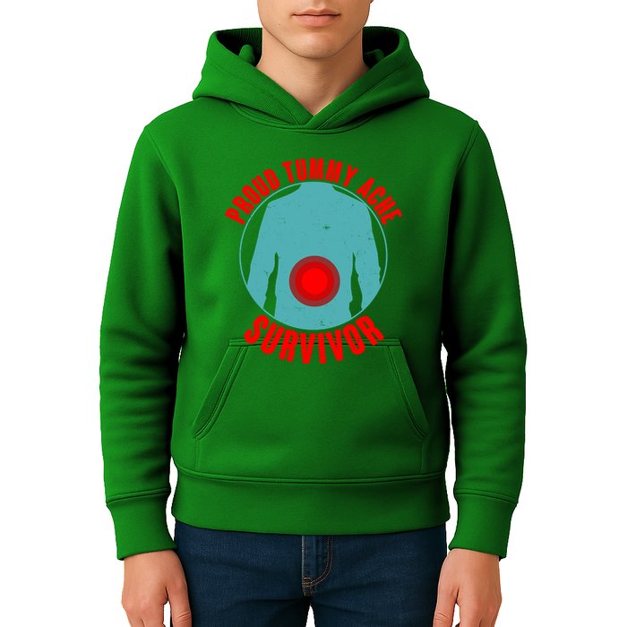 Funny Proud Tummy Ache Survivor Kids Hoodie