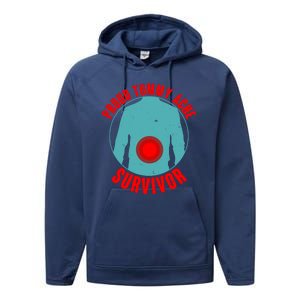 Funny Proud Tummy Ache Survivor Performance Fleece Hoodie