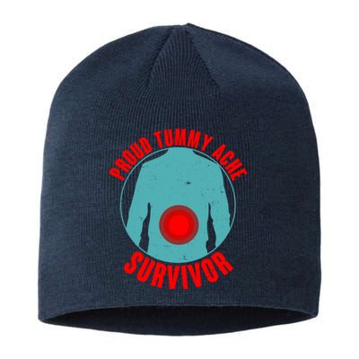 Funny Proud Tummy Ache Survivor Sustainable Beanie