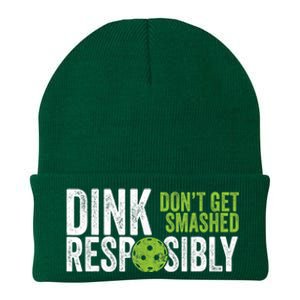 Funny Pickleball Team Clothing Dink Responsibly TShirt Knit Cap Winter Beanie