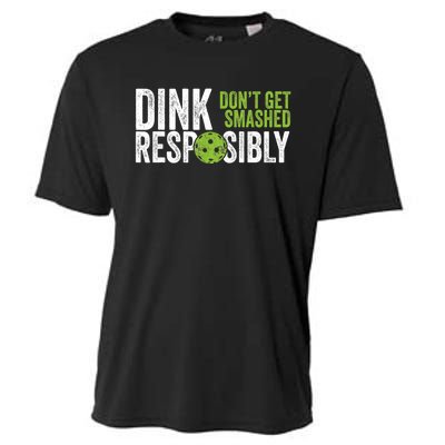 Funny Pickleball Team Clothing Dink Responsibly TShirt Cooling Performance Crew T-Shirt