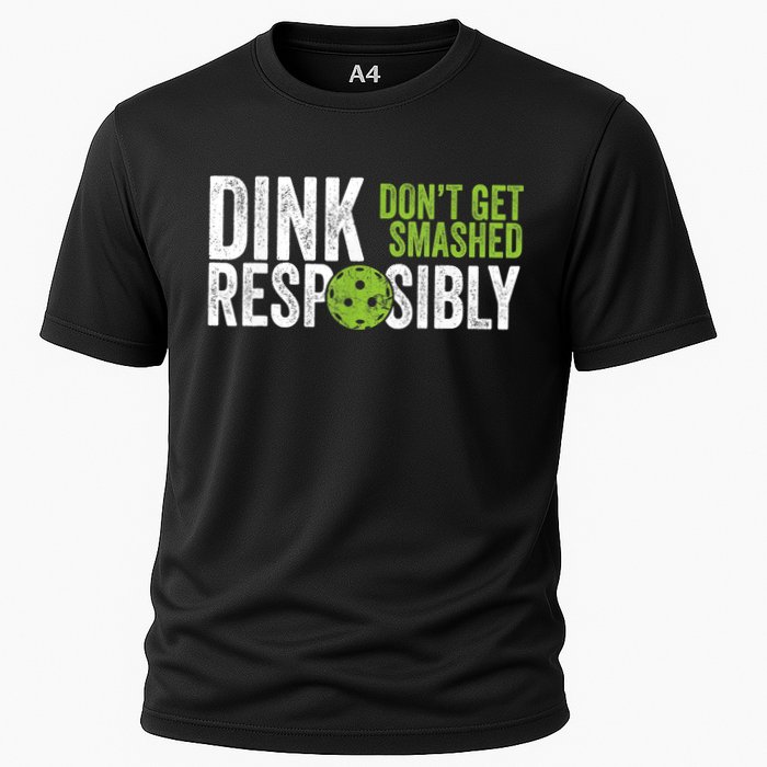 Funny Pickleball Team Clothing Dink Responsibly TShirt Cooling Performance Crew T-Shirt