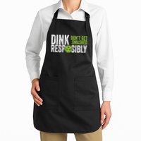 Funny Pickleball Team Clothing Dink Responsibly TShirt Apron