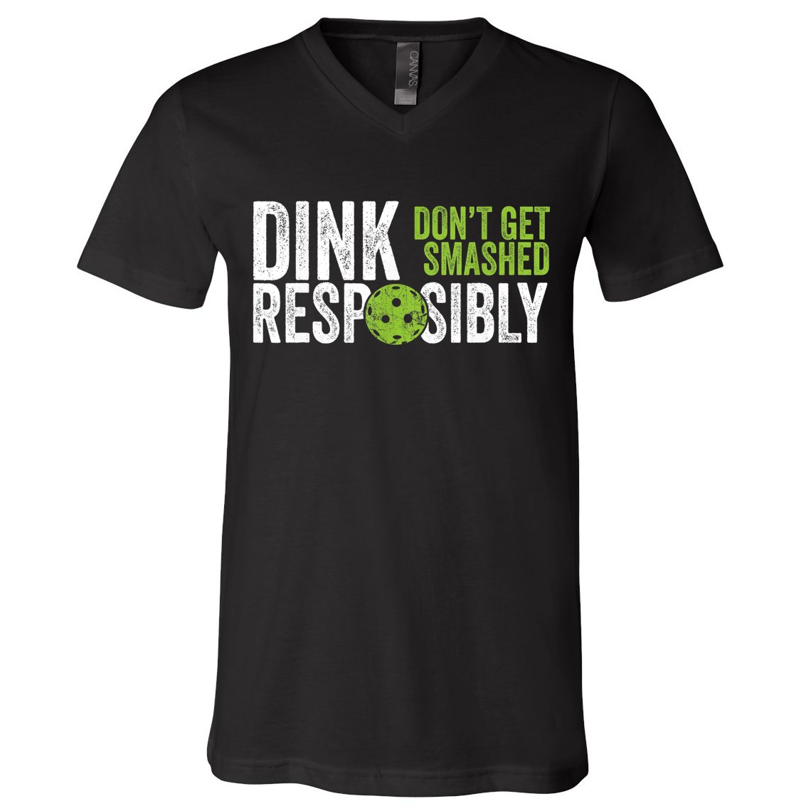 Funny Pickleball Team Clothing Dink Responsibly TShirt V-Neck T-Shirt