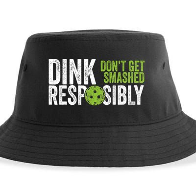 Funny Pickleball Team Clothing Dink Responsibly TShirt Sustainable Bucket Hat