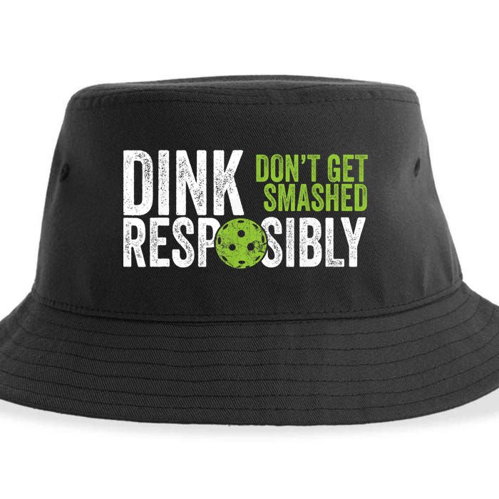 Funny Pickleball Team Clothing Dink Responsibly TShirt Sustainable Bucket Hat