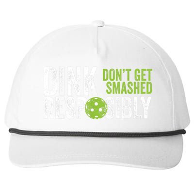 Funny Pickleball Team Clothing Dink Responsibly TShirt Snapback Five-Panel Rope Hat