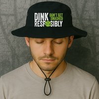 Funny Pickleball Team Clothing Dink Responsibly TShirt Bucket Hat