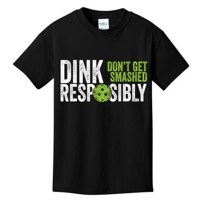 Funny Pickleball Team Clothing Dink Responsibly TShirt Kids T-Shirt