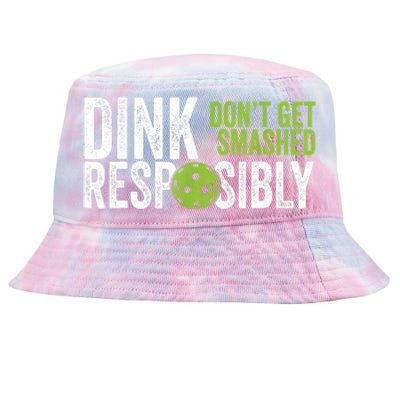 Funny Pickleball Team Clothing Dink Responsibly TShirt Tie-Dyed Bucket Hat