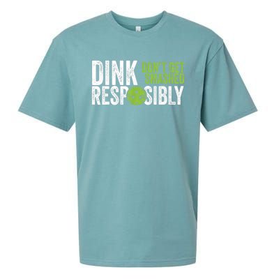 Funny Pickleball Team Clothing Dink Responsibly TShirt Sueded Cloud Jersey T-Shirt