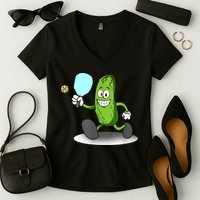 Funny Pickleball Tshirt TShirt Women's V-Neck T-Shirt