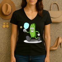 Funny Pickleball Tshirt TShirt Women's V-Neck T-Shirt