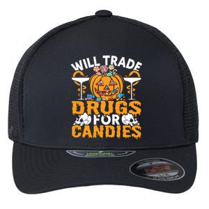 Funny Pharmacy Tech Will Trade Drugs For Candies Pharmacist Flexfit Unipanel Trucker Cap