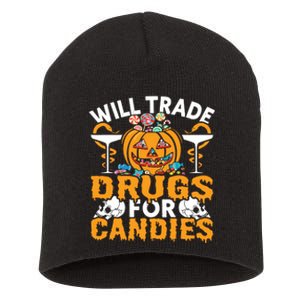 Funny Pharmacy Tech Will Trade Drugs For Candies Pharmacist Short Acrylic Beanie