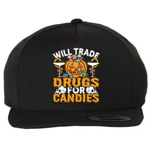 Funny Pharmacy Tech Will Trade Drugs For Candies Pharmacist Wool Snapback Cap