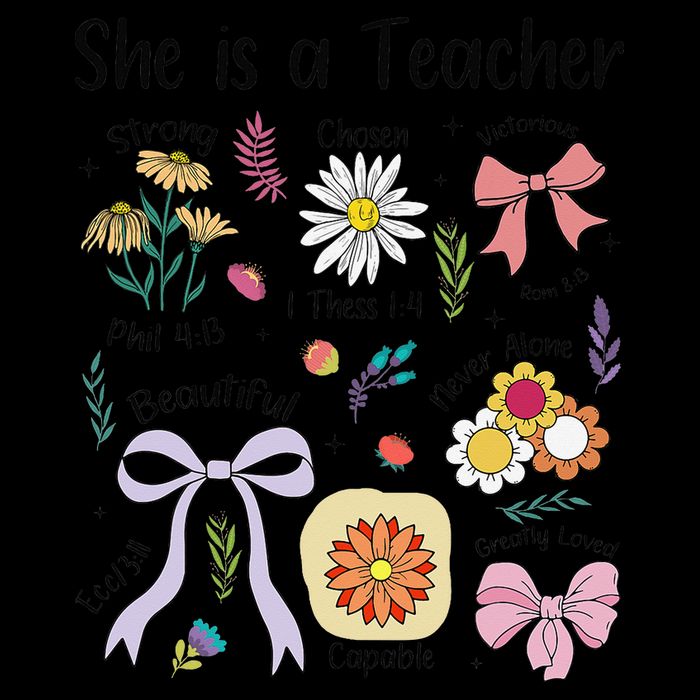 Floral Preppy Teacher Teacher Life Happy Last Day Of School Zip Tote Bag