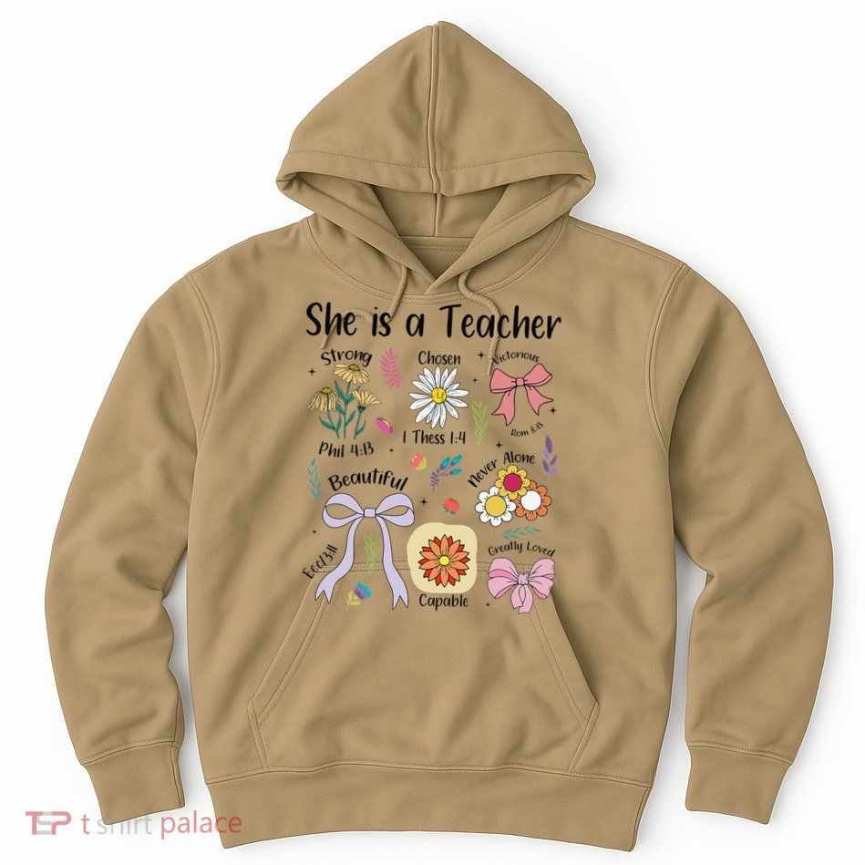 Floral Preppy Teacher Teacher Life Happy Last Day Of School Hoodie