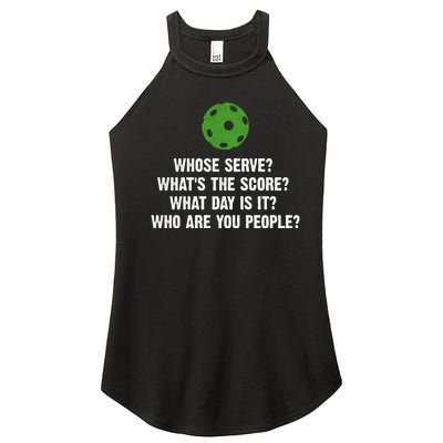 Funny Pickleball Team Whose Serve League Pickleball Women’s Perfect Tri Rocker Tank