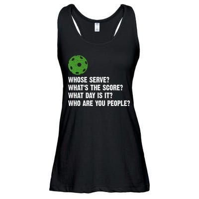 Funny Pickleball Team Whats The Score What Day Is It Who Are You People Ladies Essential Flowy Tank