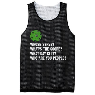 Funny Pickleball Team Whats The Score What Day Is It Who Are You People Mesh Reversible Basketball Jersey Tank