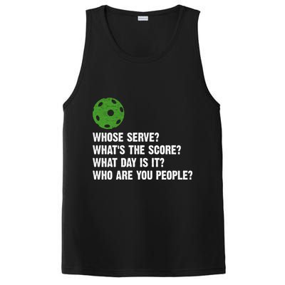 Funny Pickleball Team Whats The Score What Day Is It Who Are You People PosiCharge Competitor Tank