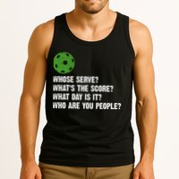 Funny Pickleball Team Whats The Score What Day Is It Who Are You People Tank Top