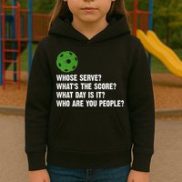Funny Pickleball Team Whats The Score What Day Is It Who Are You People Kids Hoodie
