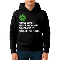 Funny Pickleball Team Whats The Score What Day Is It Who Are You People Kids Hoodie