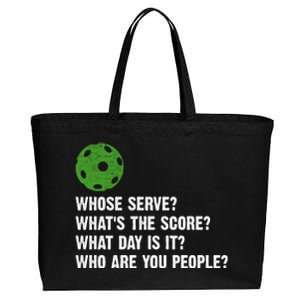 Funny Pickleball Team Whats The Score What Day Is It Who Are You People Cotton Canvas Jumbo Tote