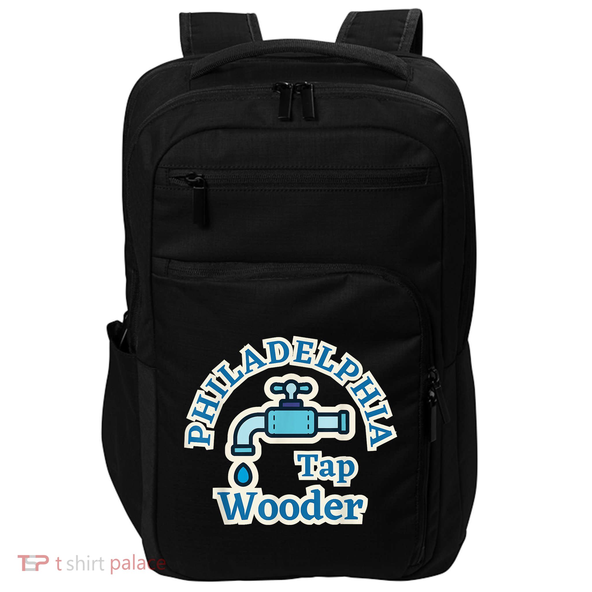 Funny Philadelphia Tap Wooder Water City Hall Parody Impact Tech Backpack