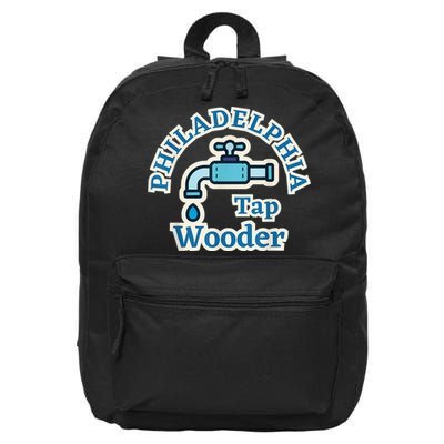 Funny Philadelphia Tap Wooder Water City Hall Parody 16 in Basic Backpack