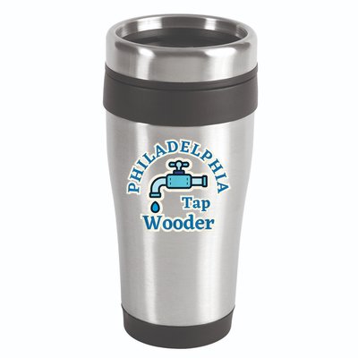 Funny Philadelphia Tap Wooder Water City Hall Parody 16oz Travel Tumbler