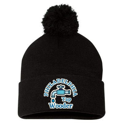 Funny Philadelphia Tap Wooder Water City Hall Parody Pom Pom 12in Knit Beanie