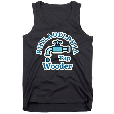 Funny Philadelphia Tap Wooder Water City Hall Parody Tank Top