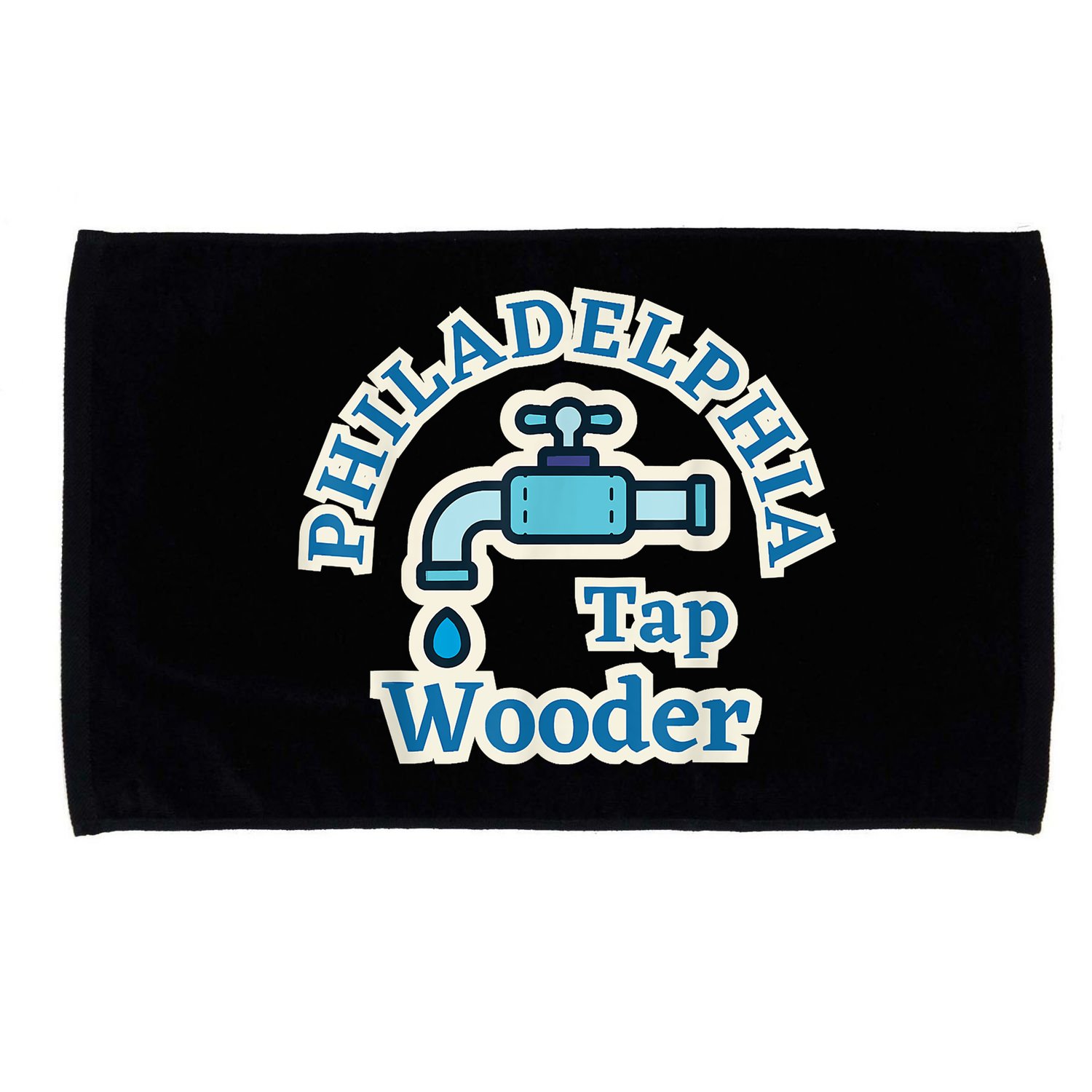 Funny Philadelphia Tap Wooder Water City Hall Parody Microfiber Hand Towel
