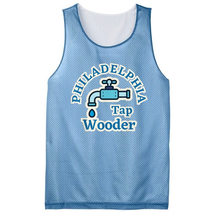 Funny Philadelphia Tap Wooder Water City Hall Parody Mesh Reversible Basketball Jersey Tank