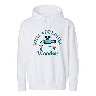 Funny Philadelphia Tap Wooder Water City Hall Parody Garment-Dyed Fleece Hoodie