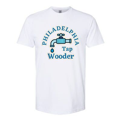 Funny Philadelphia Tap Wooder Water City Hall Parody Softstyle CVC T-Shirt