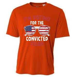 Funny Pro Trump 2024 Gift IM Voting For The Convicted Felon Cooling Performance Crew T-Shirt