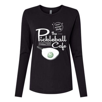 Funny Pickleball - The Pickleball Cafe - Aces Served Womens Cotton Relaxed Long Sleeve T-Shirt