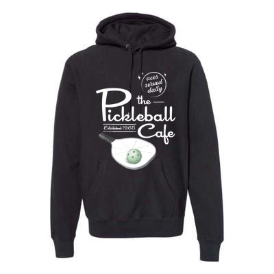 Funny Pickleball - The Pickleball Cafe - Aces Served Premium Hoodie