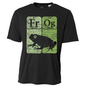 Frog Periodic Table Elements Herpetologist Frog Lover Retro Cooling Performance Crew T-Shirt