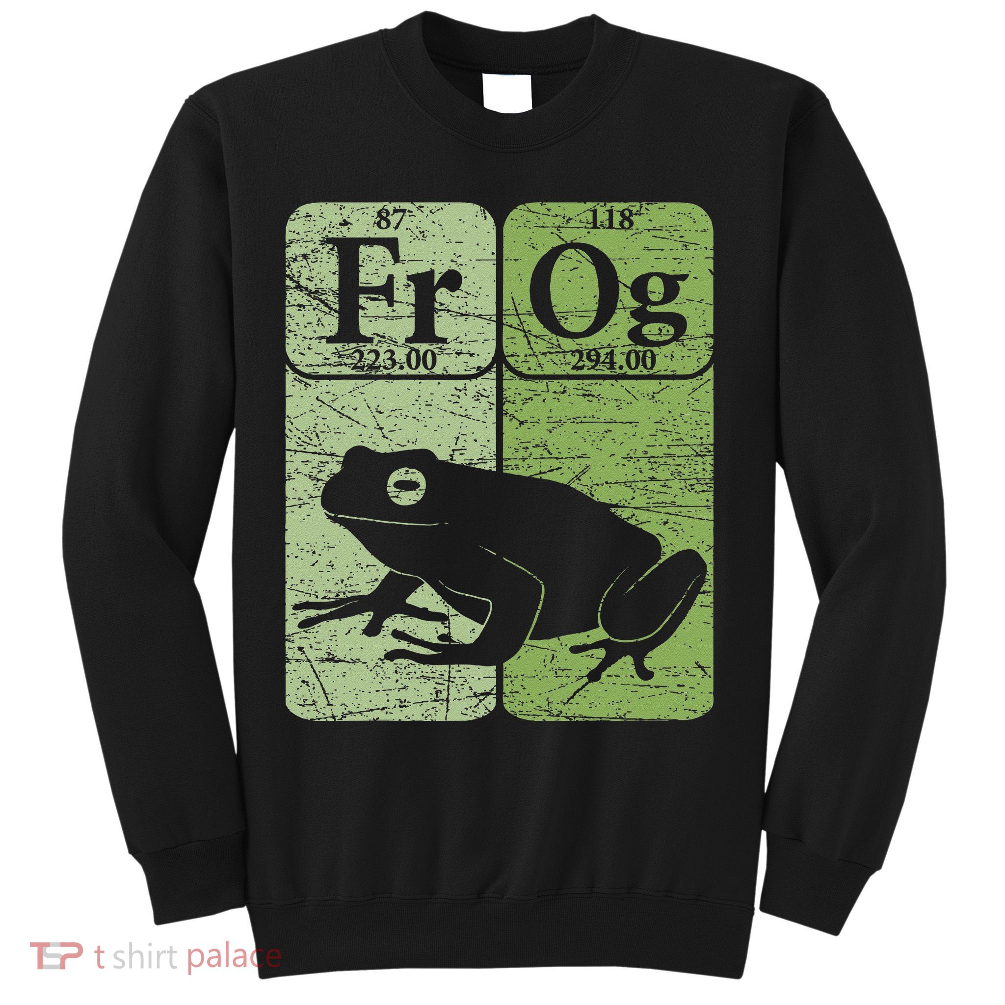 Frog Periodic Table Elements Herpetologist Frog Lover Retro Sweatshirt