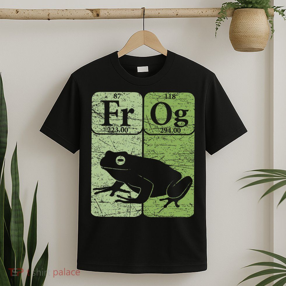 Frog Periodic Table Elements Herpetologist Frog Lover Retro T-Shirt