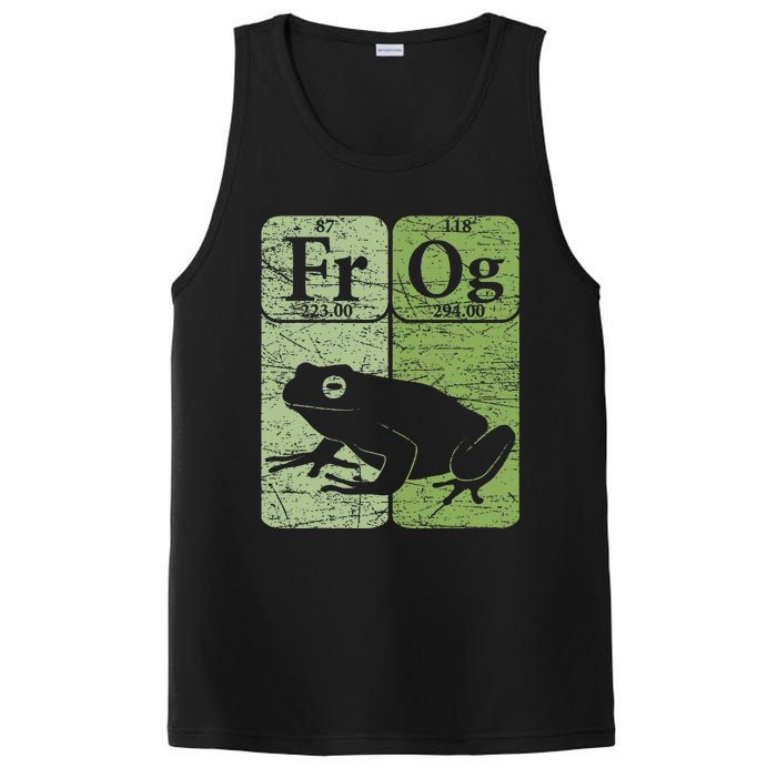 Frog Periodic Table Elements Herpetologist Frog Lover Retro PosiCharge Competitor Tank