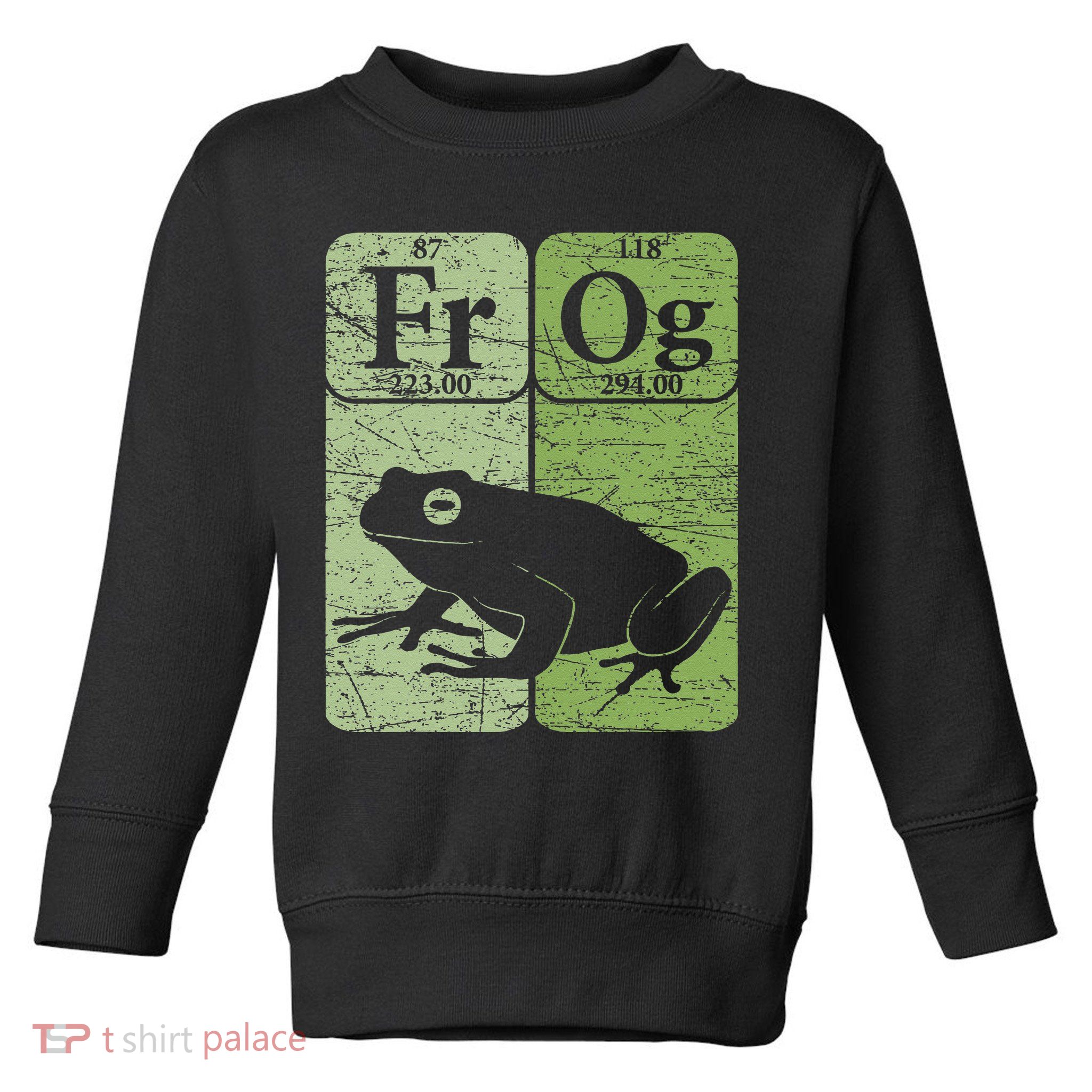 Frog Periodic Table Elements Herpetologist Frog Lover Retro Toddler Sweatshirt